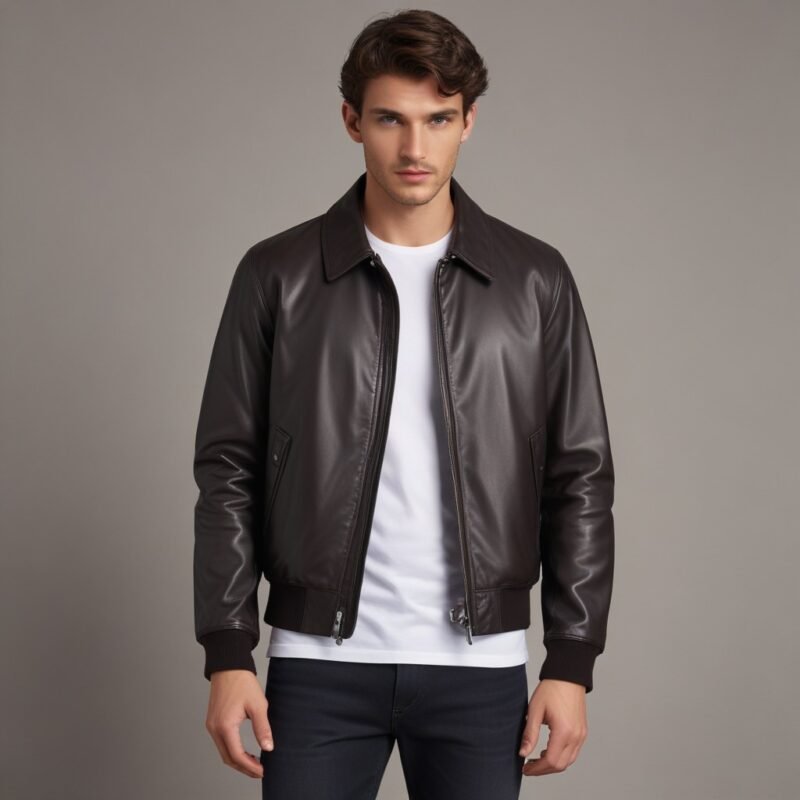 Blouson en Cuir Véritable
